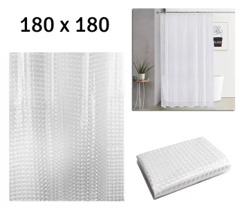 3D Effect Shower Curtain, 180x200 cm