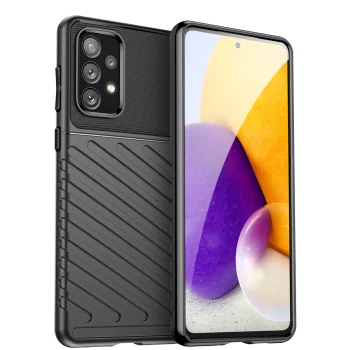 Samsung Galaxy A73 Phone Case Thunder Case Shockproof Cover, Black