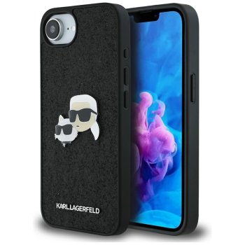 Karl Lagerfeld Fixed Glitter Case for iPhone 16e - Black