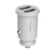 Baseus Grain Mini Car Charger 2x USB 3.1A, white