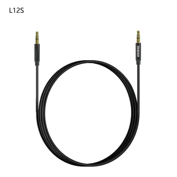 Dudao L12S AUX Cable 3.5mm Mini Jack 1m 3-Pole Stereo, Black