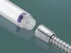 Shower Head with Turbine and Replaceable Filter, Silver/Blue