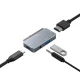 Tech-Protect V6 4-in-1 USB-C Hub (HDMI, USB-A, USB-C PD 100W, Audio) - Gray