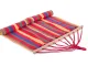Colorful Garden Hammock with Wooden Spreader Bars, 200 x 80 cm