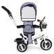 Ecotoys Kids\' Tricycle with Swivel Seat and Canopy, Grey