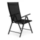 MultiGarden Folding Garden Chairs with Adjustable Backrest, 2 pcs, Black