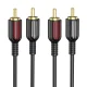 Borofone 2 RCA (Male) - 2 RCA (Male) Audio Cable Adapter, 1,5m, Black