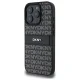 DKNY iPhone 16 Pro Case Texture Pattern Tonal Stripe, Black