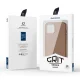 Dux Ducis Grit Case for iPhone 14 MagSafe Faux Leather Cover, Brown