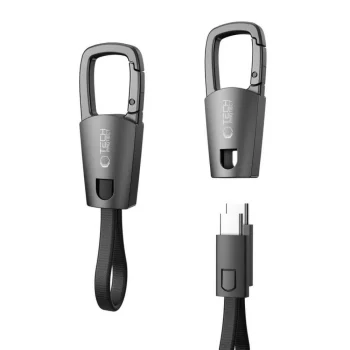 Tech-Protect Ultraboost DNA Keychain USB-C Cable PD 60W 17cm - Gray