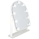 Cosmetic Makeup Mirror with 9 LED Bulbs and Touch Control, White