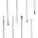 Blackhead removal tool kit with stainless steel loops