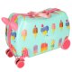 Kids Travel Luggage Carry Bag Ride On Suitcase Trolley, Ice Cream