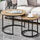 Round Coffee Table Set, 2 Pcs