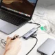 Ugreen CM266 5-in-1 USB Hub USB-A to RJ45, 3x USB-A 3.0, Micro USB Adapter, Gray