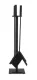 Kaminer PK012 Fireplace Tool Set 4-in-1, Black