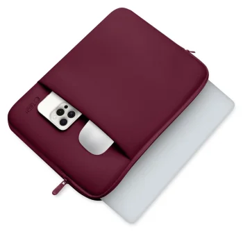 Tech-Protect Neoprene 14" Laptop Case, Burgundy