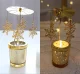 Rotating Snowflake Tea Light Candle Holder, Gold