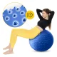 4FIZJO Sensory Massage Exercise Ball with Spikes 65 cm, Blue