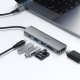 Acefast J18 USB-C 6-in-1 Hub (HDMI 4K, PD 90W), Gray