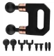 Dual-Head Massage Gun for Body and Back, 8 Attachments, Black