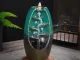 Ceramic Waterfall Incense Burner for Aromatherapy + 10 Cones, Blue