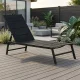 Adjustable Garden Sun Lounger Steel Frame MultiGarden, Black