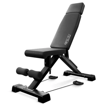 4Fizjo EVO Adjustable Folding Training Bench, Black/Red