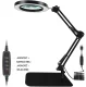 LED Desk Magnifier Lamp for Cosmetics, Black