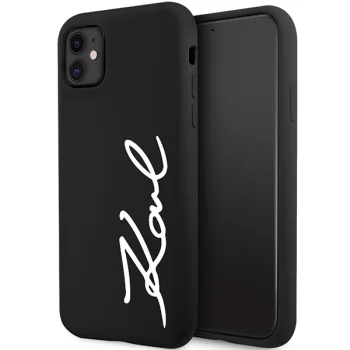 Karl Lagerfeld iPhone 11 / XR Case Silicone Signature, Black