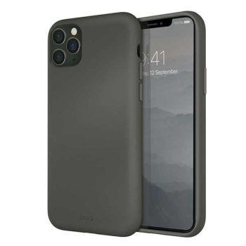 Apple Iphone 11 Pro Max 6.5'' Uniq Etui Lino Hue Case Cover, Grey