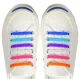 No-Tie Silicone Shoelaces Rainbow, 16 pcs