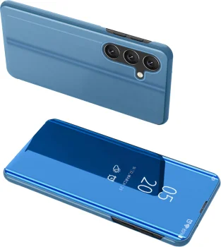 Clear View Case Flip Cover for Samsung Galaxy A24 4G, Blue