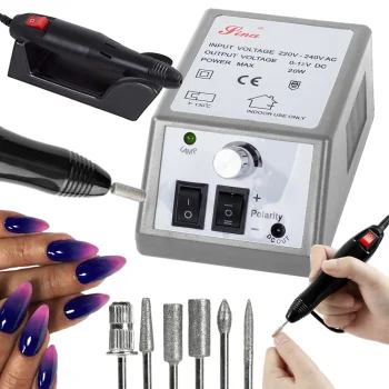Professional Nail Drill for Manicure and Pedicure, 20W, Grey
