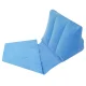 Inflatable beach mat with backrest and pillow, universal, light blue