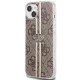 Guess iPhone 15 Plus Case IML 4G Gold Stripe, Brown