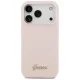 Guess Silicone Script Metal Logo MagSafe Phone Case Cover iPhone 17 Pro - Pink