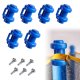 Mushroom cap for trampoline post 6pcs blue