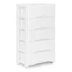 ModernHome 5-Drawer Storage Rack on Wheels, White