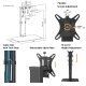 Single Monitor Desk Stand 17\"-32\" up to 8kg Black