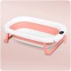 Foldable Baby Bath Tub with Thermometer & Newborn Insert Ricokids RK-287, white-pink