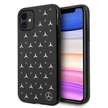 Mercedes MEHCN61ESPBK iPhone 11 6,1" / Xr black hardcase Silver Stars Pattern