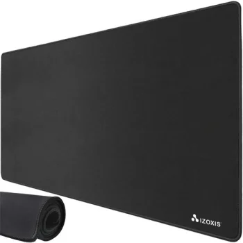 Izoxis 21912 XXL Desk Mat for Keyboard and Mouse, Black
