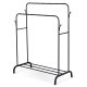 Standing clothes rack with shoe shelf Massido MS-867, black