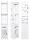 Tall Bathroom Storage Cabinet with Shelves 120cm, White