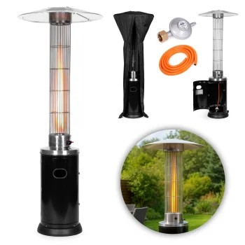 MultiGarden 9 kW Patio Gas Heater with Glass Guard and Cover