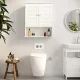 Leobert Hanging Bathroom Cabinet with Adjustable Shelf, White