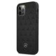 Mercedes iPhone 12 Pro Max Case Leather Stars Pattern, Black