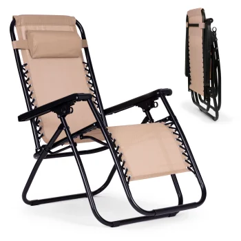 MultiGarden Zero Gravity Garden and Beach Lounger, Beige