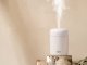 Mini Air Humidifier and Aroma Diffuser with USB and RGB Lighting, 300 ml, White